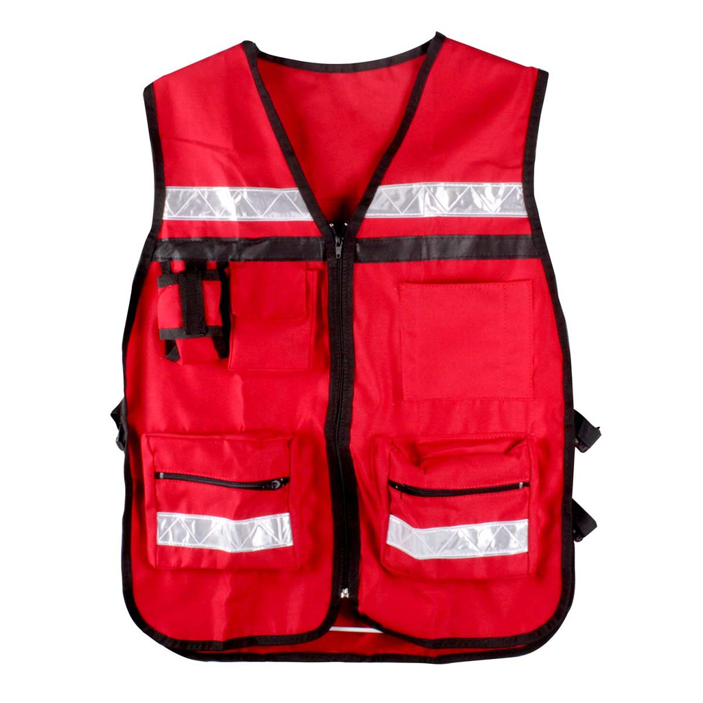 CHALECO TIPO SUPERVISOR ROJO UNITALLA