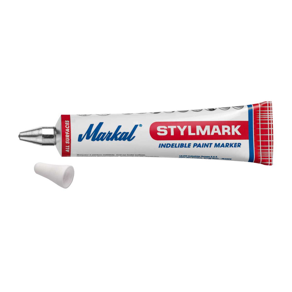 MARCADOR STYLMARK (DURA BALL) BLANCO (CAJA C/12 - PRECIO X PZA)