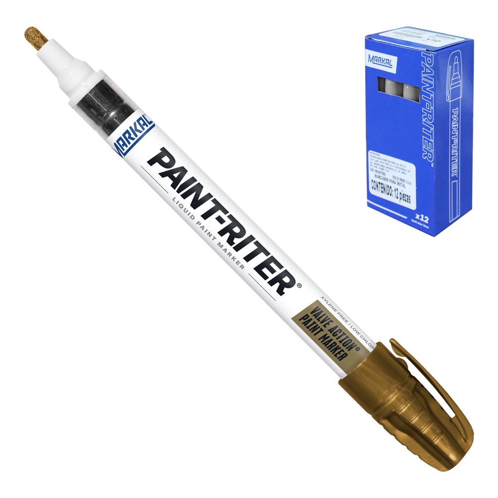 MARCADOR VALVE ACTION ORO (CAJA C/12 - PRECIO X PZA)