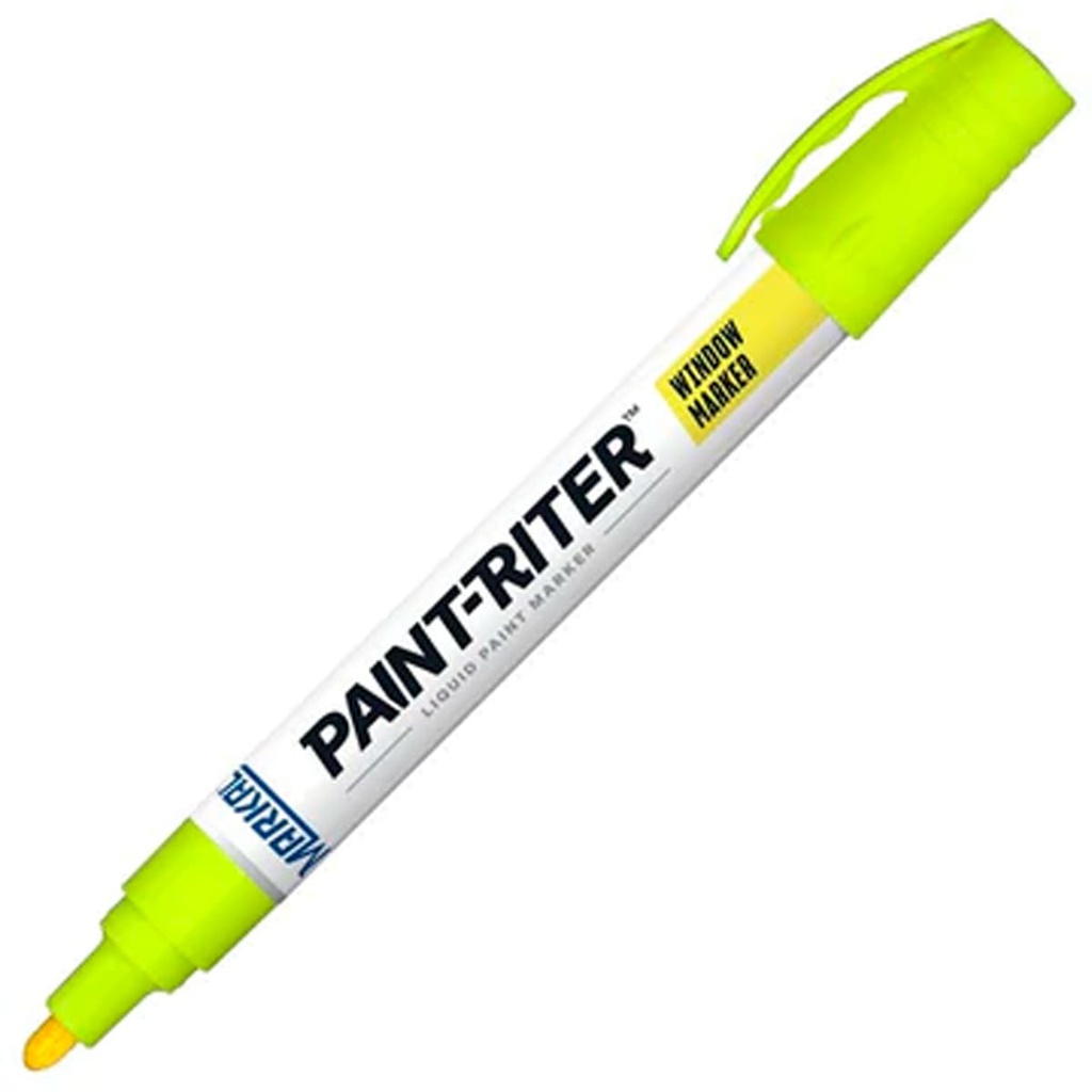 MARCADOR PAINT RITER PARA VIDRIO AMARILLO (CAJA C/12 - PRECIO X PZA)