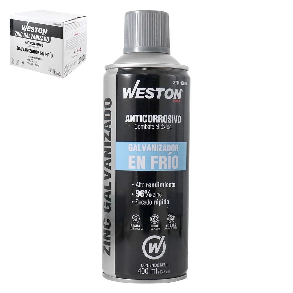 PINTURA EN AEROSOL ZINC GALVANIZADO 400ml           