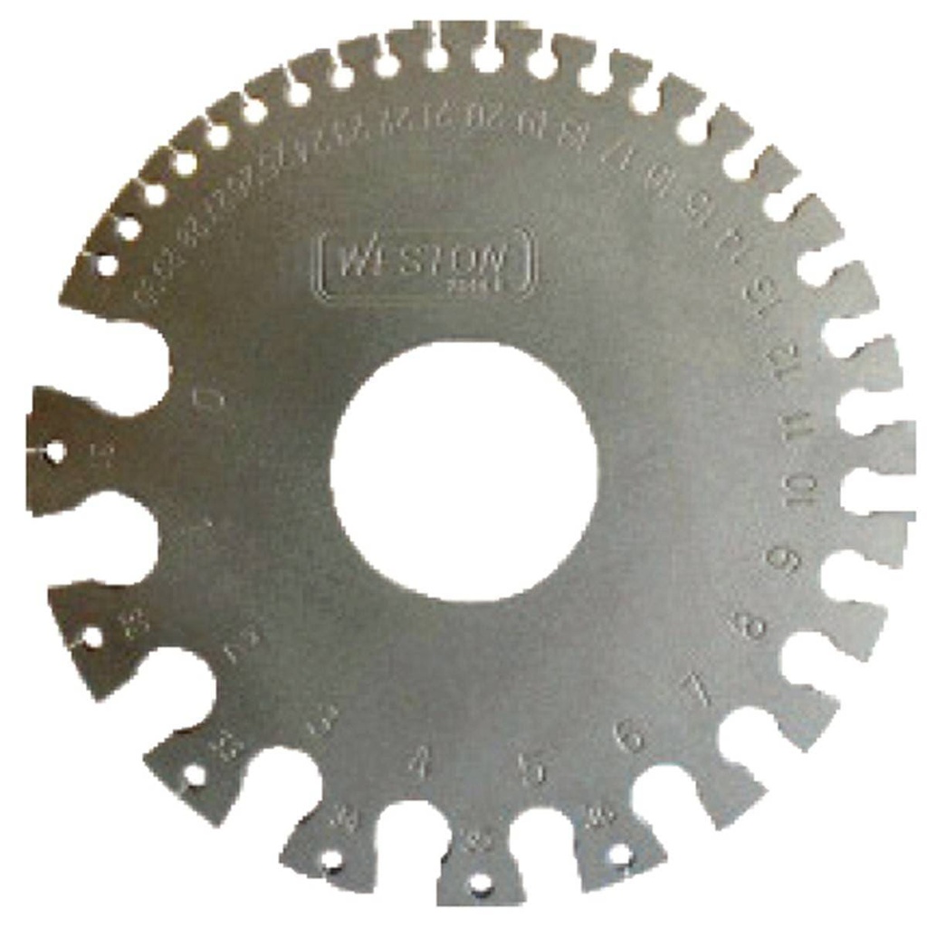 GAUGE/CALIBRADOR P/ALAMBRES 0 - 36 (0.3125- 0.007),