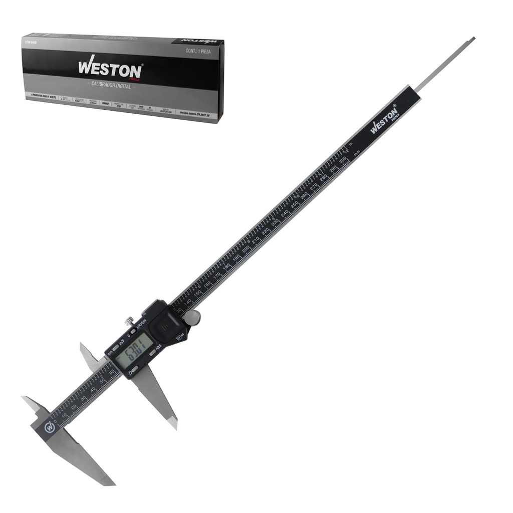 CALIBRADOR DIGITAL ACERO INOX. A PRUEBA D AGUA IP65 12"