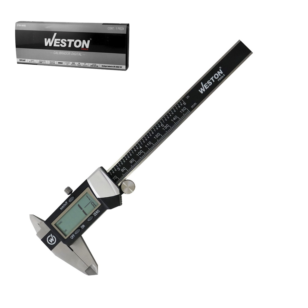 CALIBRADOR DIGITAL TIPO MT ACERO INOX. 6"