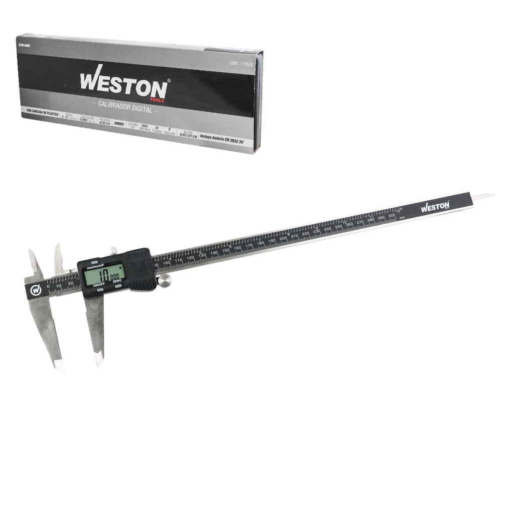 CALIBRADOR DIGITAL ACERO INOX. CARCASA PLASTICA 12"