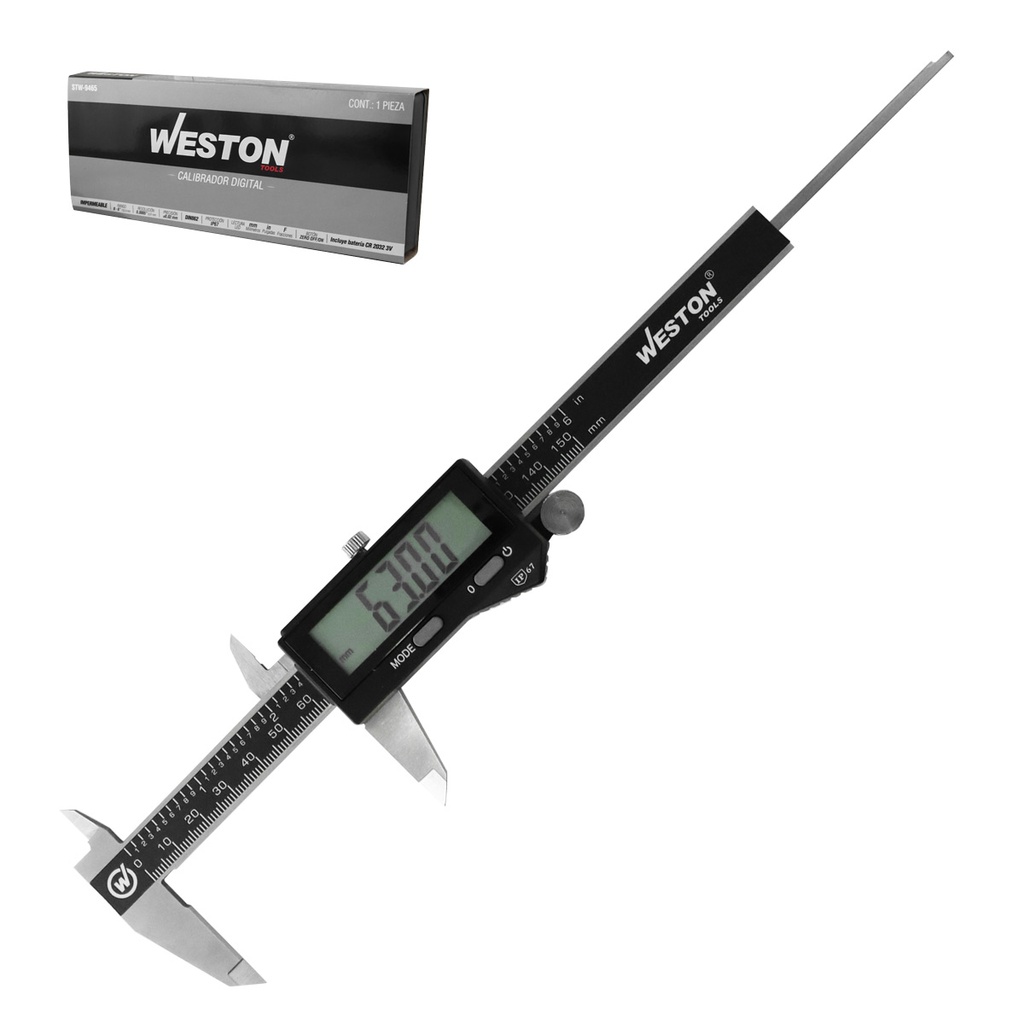 CALIBRADOR DIGITAL ACERO INOX. SENSOR INDUCTIVO 6"