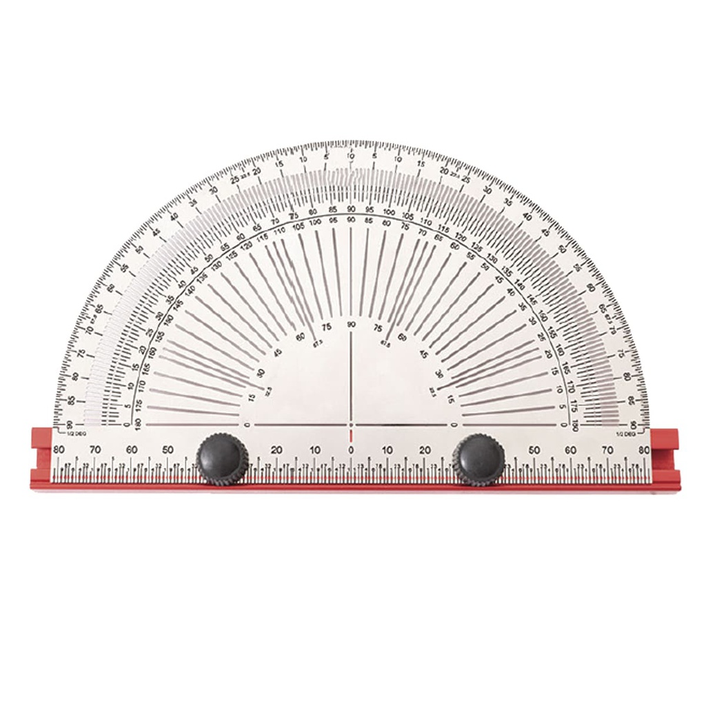 TRANSPORTADOR DE PRECISION DE MARCADO DE AC. INOX. 6" CON 1 LAPICERO Y PUNTILLAS