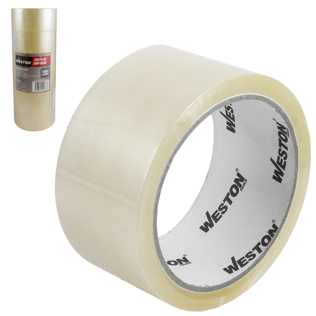 CINTA DE EMPAQUE TRANSPARENTE  mm X 50M            