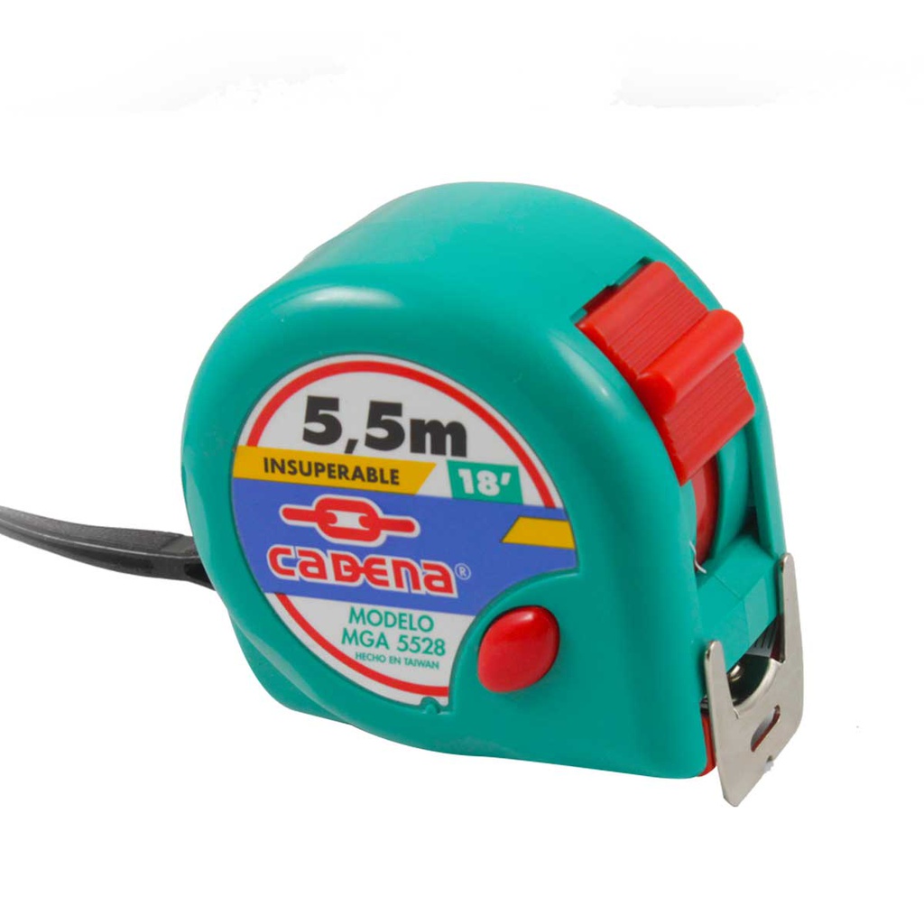 FLEXOMETRO CADENA 5.5 MTS AQUA 28MM ANCH