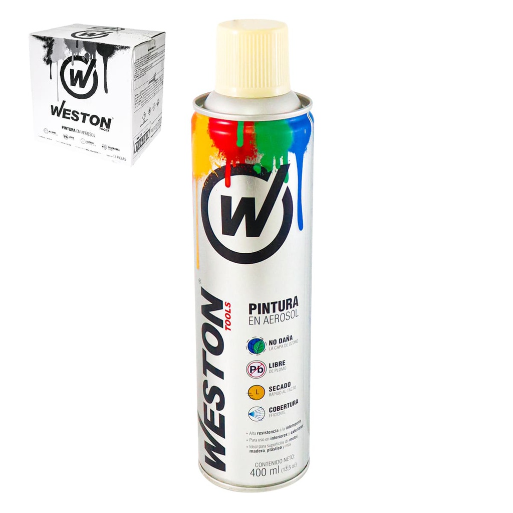 PINTURA AEROSOL BEIGE 400ml (Caja C/12 pzs)
