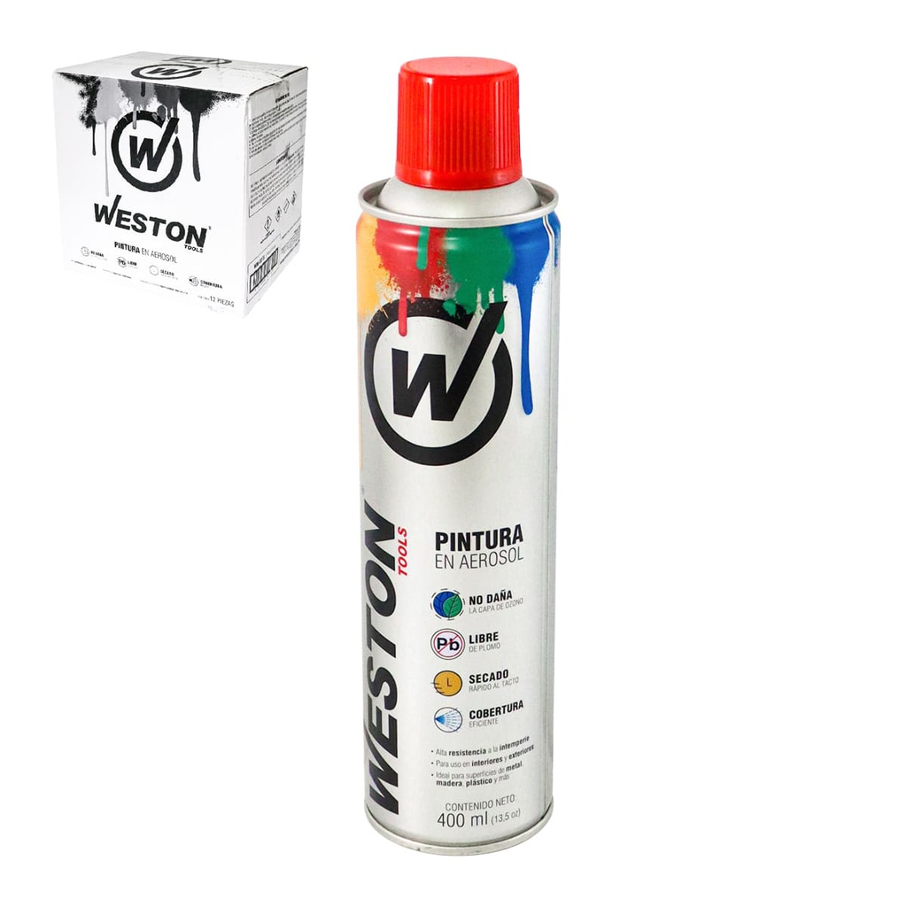 PINTURA AEROSOL ROJO BRILLANTE 400ml           