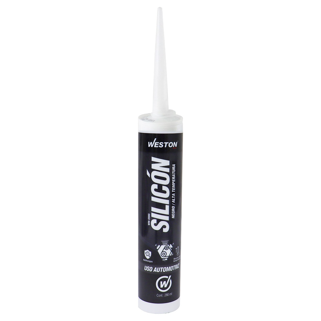 SILICON NEGRO ALTA TEMPERATURA CARTUCHO 280g     