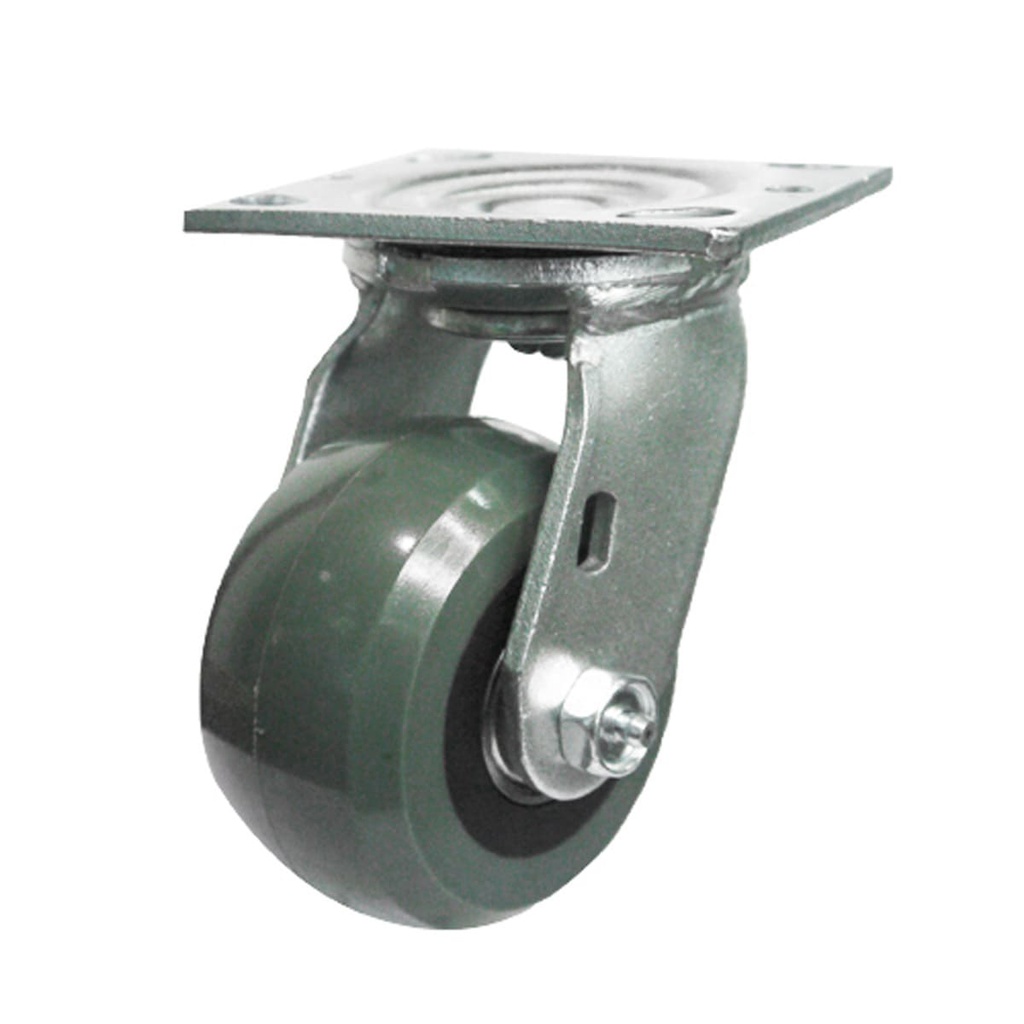 RODAJA PU VERDE C/NAILON GIRA. 4X2" USO RUDO