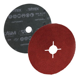 DISCO DE LIJA C60 BARRENO 7&quot; X 7/8&quot; CERAMICS PLUS INOX VSM XF885 4 RANURAS