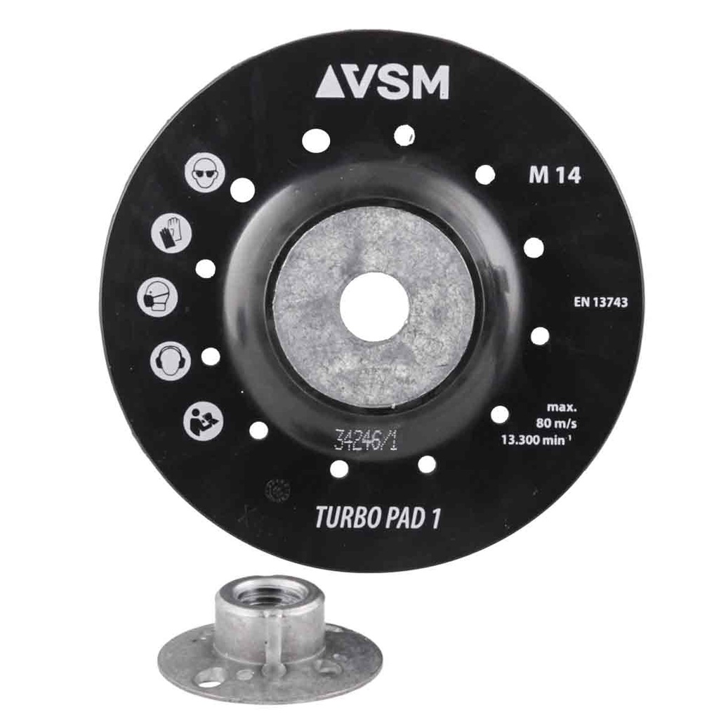 RESPALDO P/DISCO DE LIJA (VSM)  7&quot;  (5/8) ZFT1