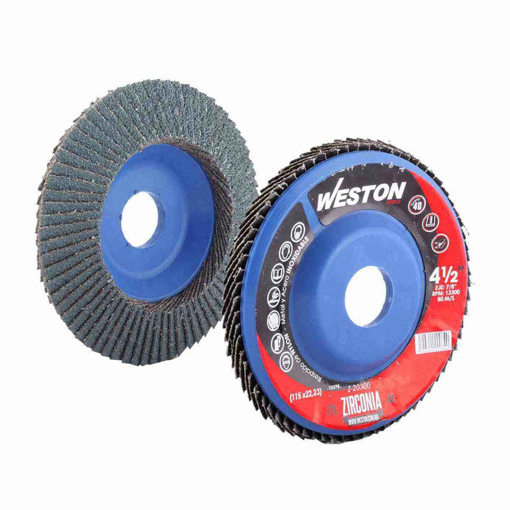 DISCO LAM.ZIRC.C/NYLON  7" X7/8"Z80 (Precio x pieza - Empaque c/10 pzas)