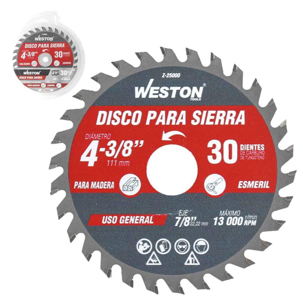 DISCO PARA SIERRA CIRCULAR P/MADERA 16'' X 1-3/16'' 100DT BUJE 25MM &amp; 1"