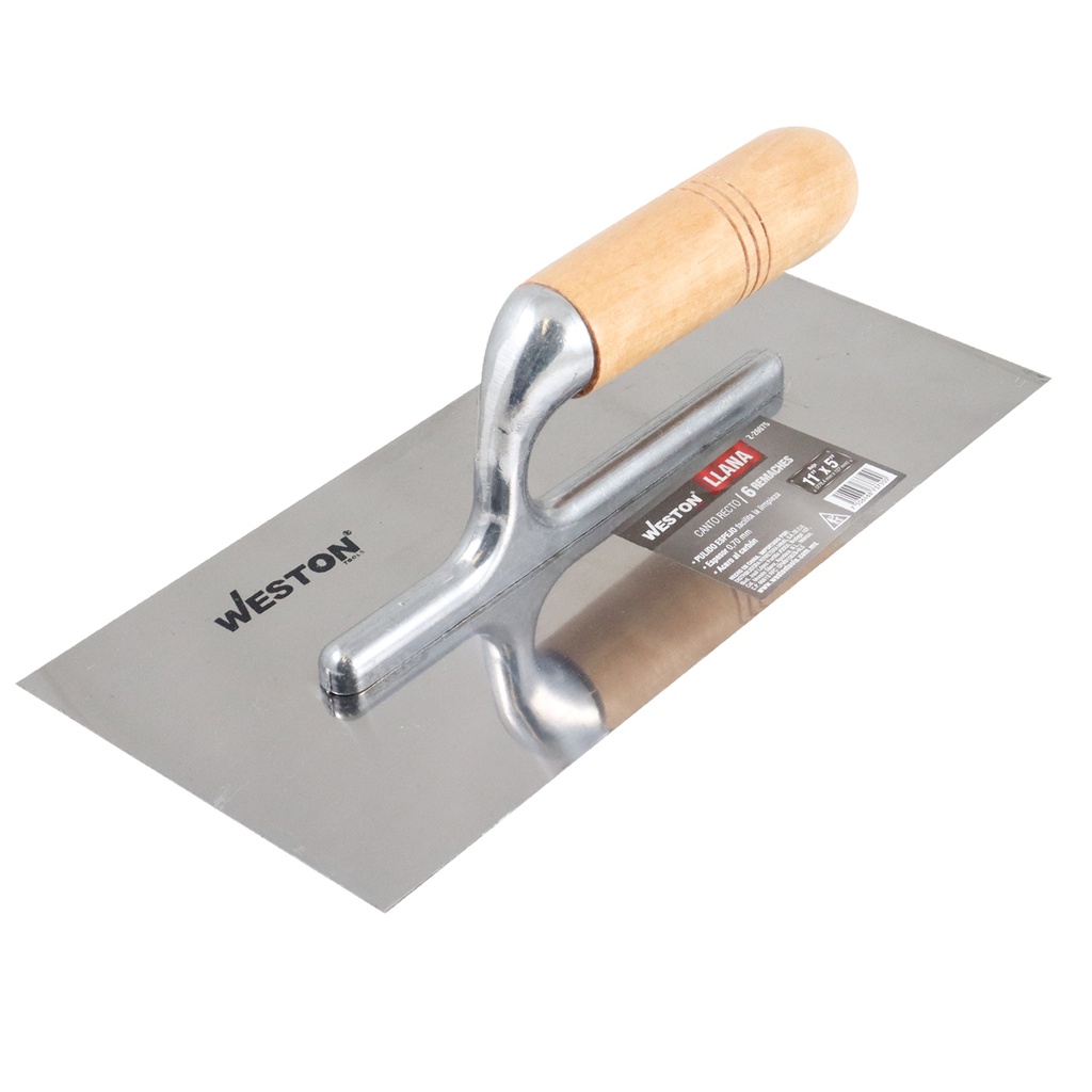 LLANA CANTO RECTO 11" X 5" 6 REMACHES MANGO D/MADERA