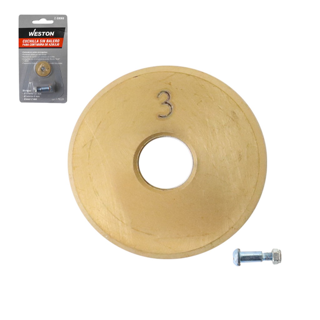 CUCHILLA D/CARBURO C. RECUB. D/TITANIO 22 X 6 X 2MM P/CORTADORA Z-38039