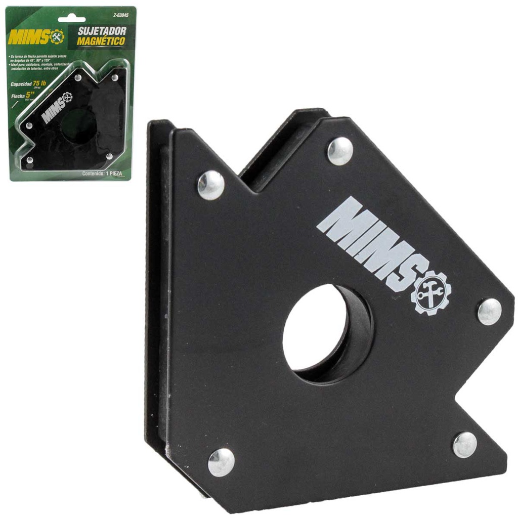 SUJETADOR MAGNETICO TIPO FLECHA P/SOLDAR 4" - 22KG