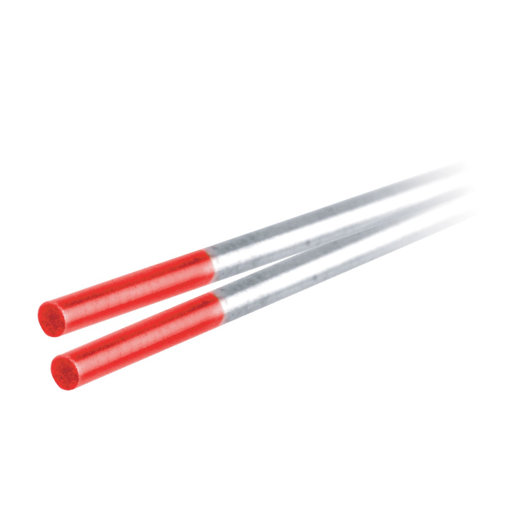 ELECTRODO D/TUNGSTENO 2% TH ROJO 3/32" X 7" (Precio x Caja - caja c/10 piezas)