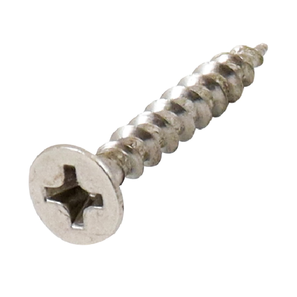 PIJA PLANA PARA MADERA NIQUELADA#8 x 1" (Precio x Caja a Granel c/12000piezas)