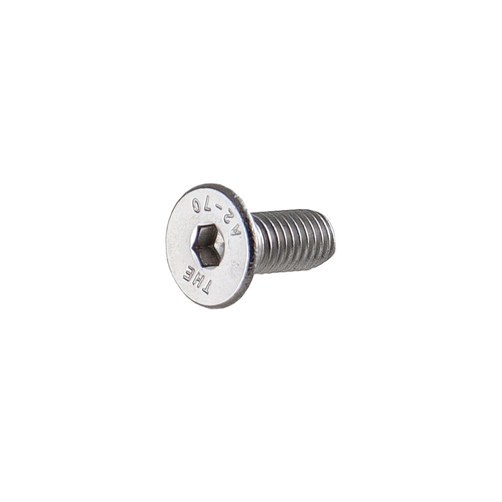 TORNILLO  ALLEN CABEZA PLANA INOX304 DIN7991 M5-0.80 x 12MM (Precio x Pza - Caja c/100 pzas)