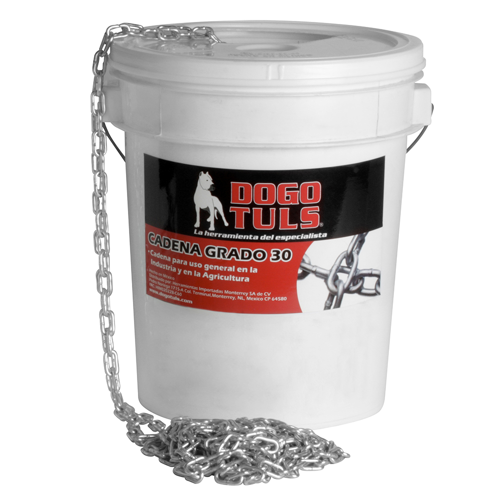 CADENA GALVANIZADA 1/4"G-30  25kgCUBETA