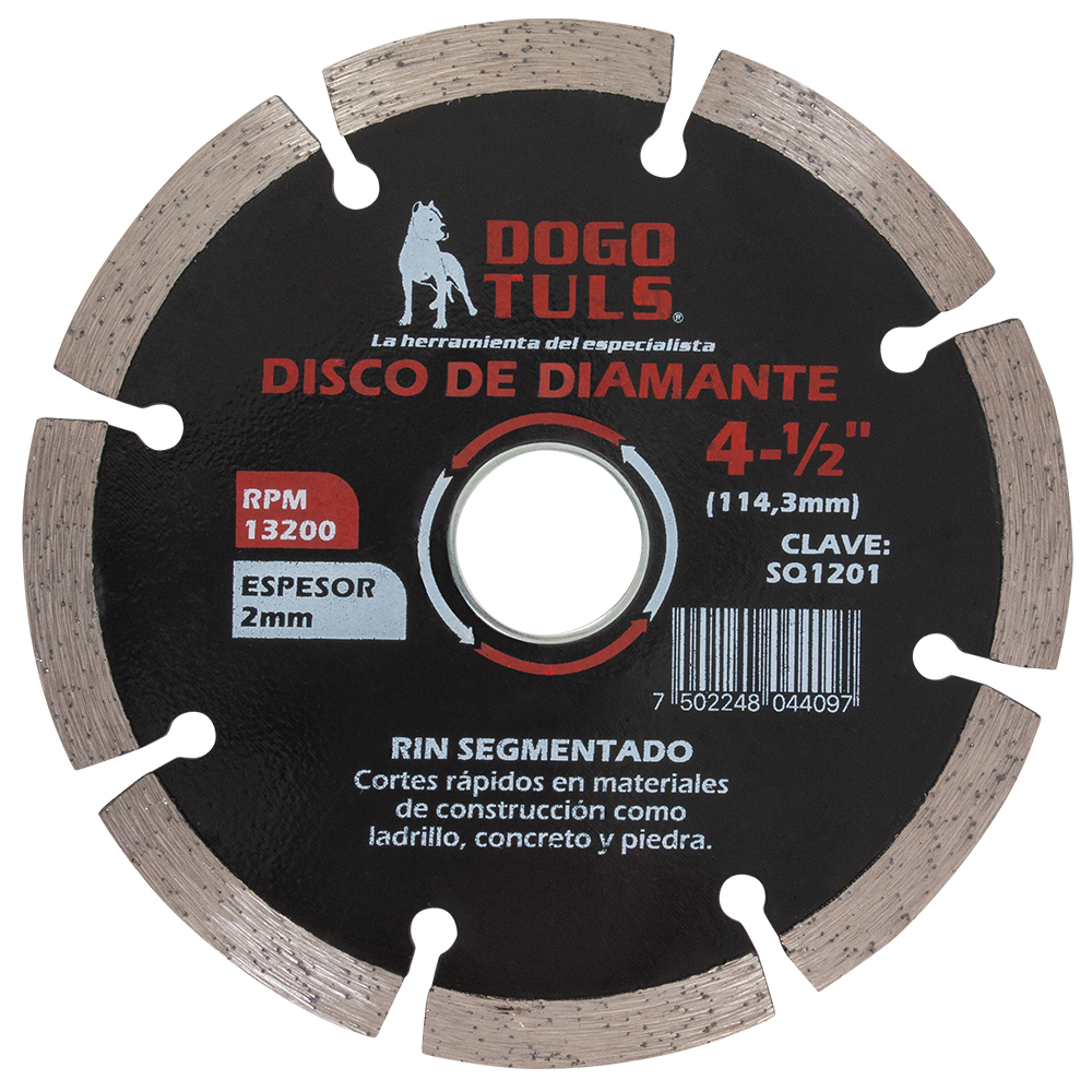 DISCO DE DIAMANTE RIN SEGMENTADO 4-1/2"
