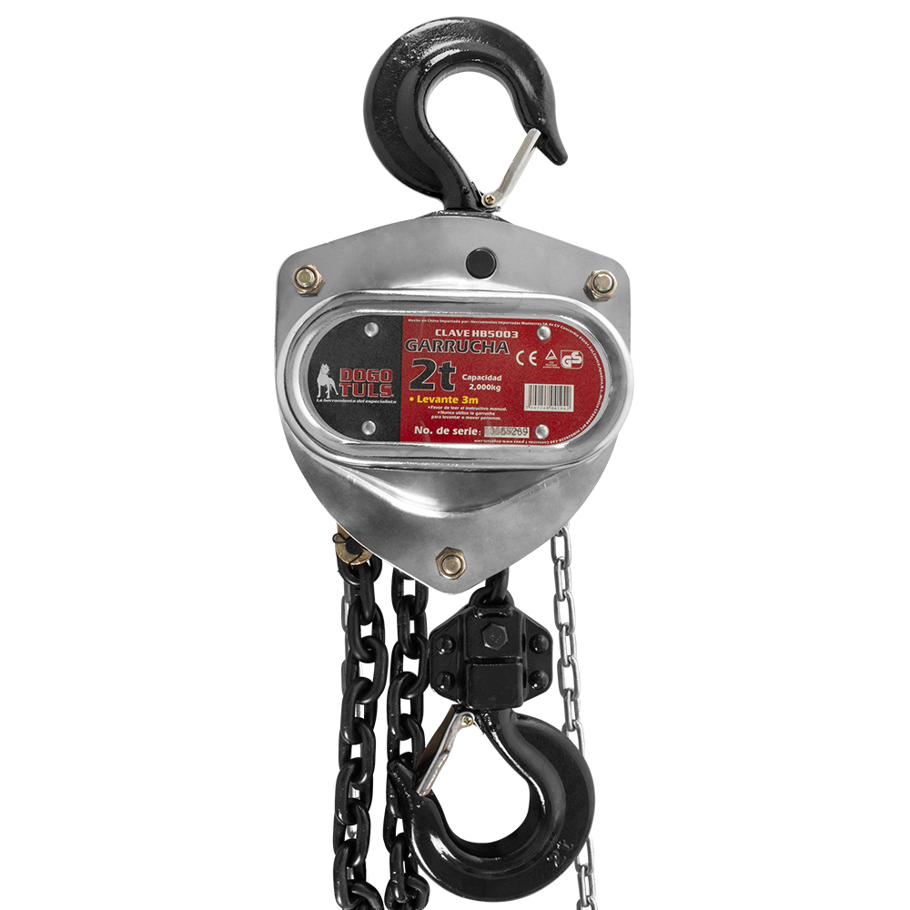 GARRUCHA CROMADA 2 TON X 3 M 4:1