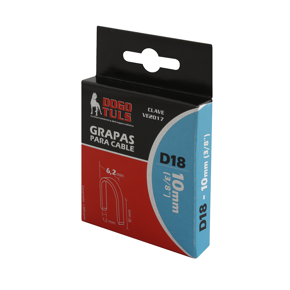 GRAPAS D18 3/8" 10MM (1000 PZAS)
