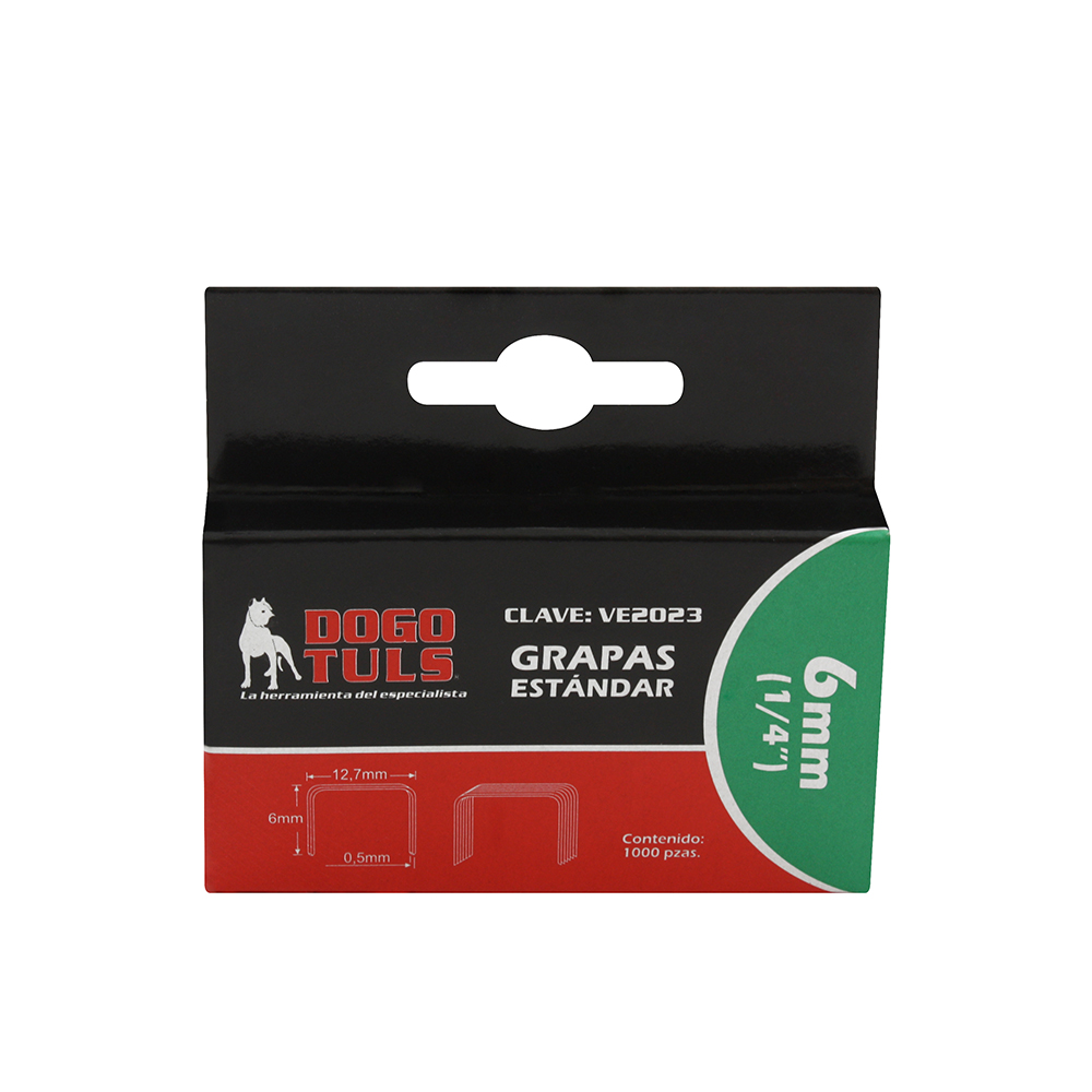 GRAPAS ESTANDAR  6MM (1000PZAS)