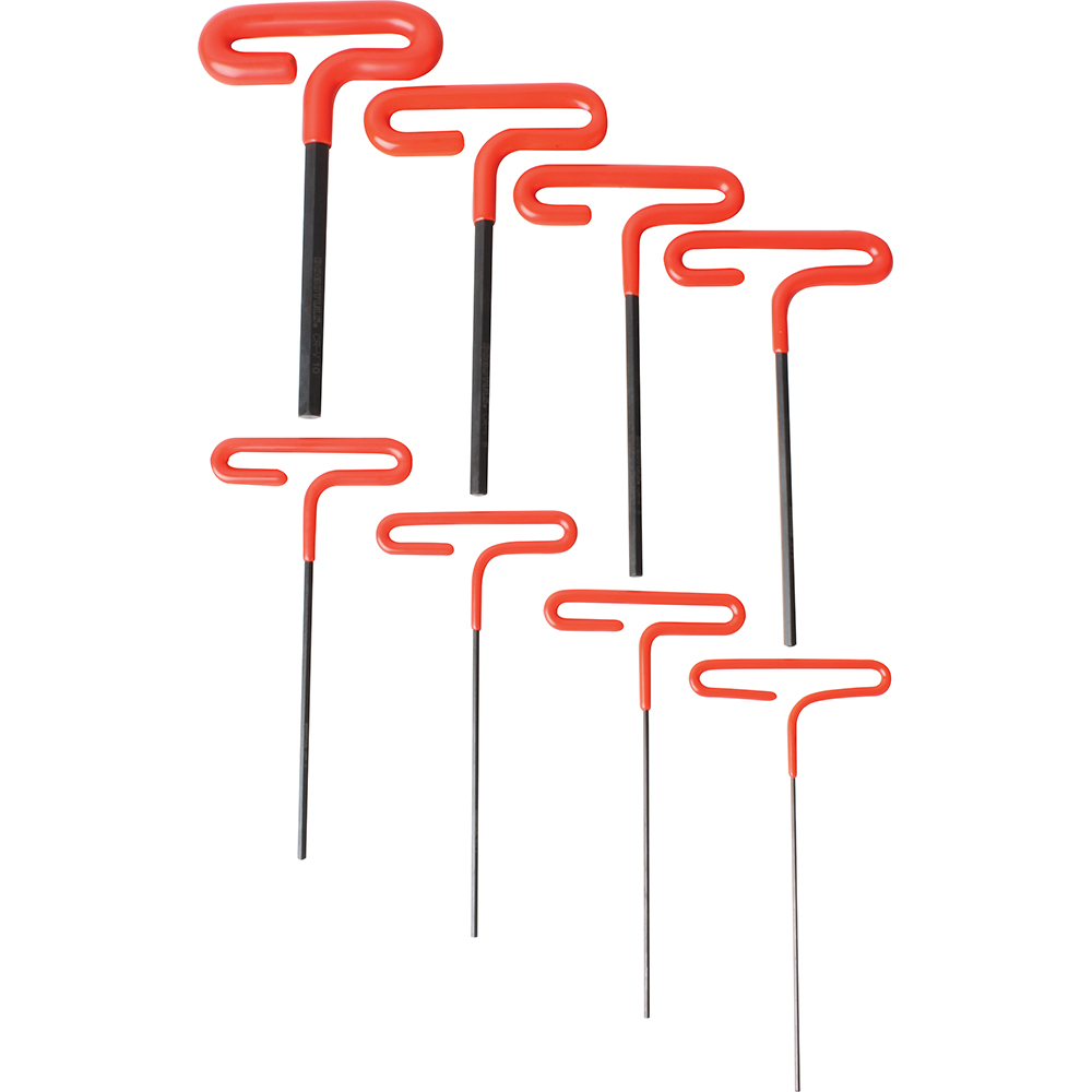 JUEGO 8 LLAVES T 6" VINIL 3/32-1/4 HEX