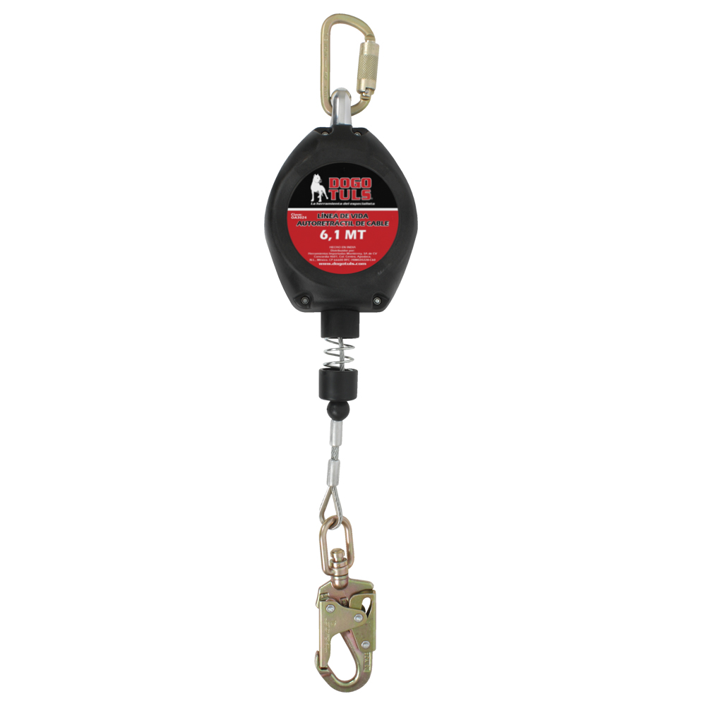 LINEA DE VIDA AUTORETRACTIL CABLE 6.1 MT