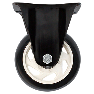 RODAJA DE PVC NEGRO FIJA 5"