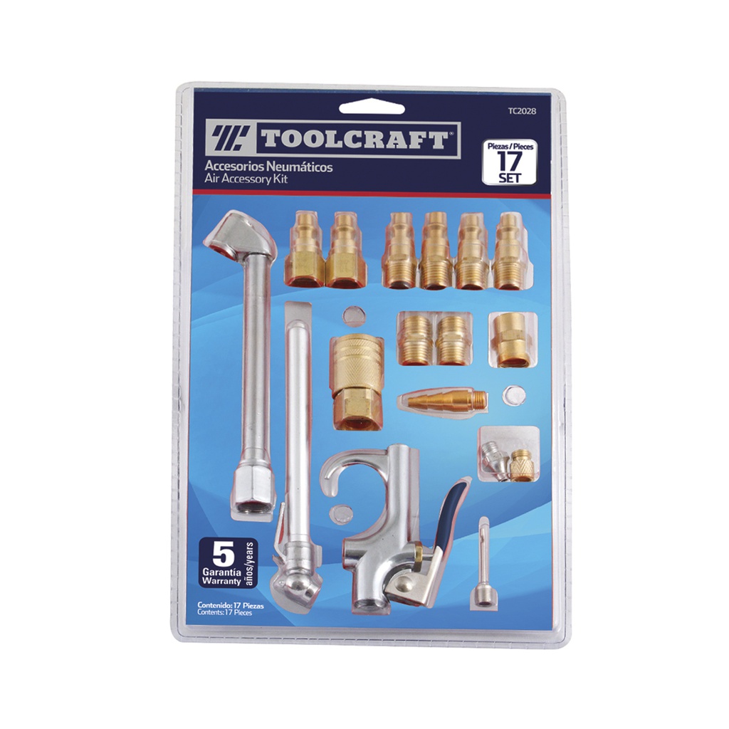 ACCESORIOS NEUMATICOS JUEGO 17 PIEZAS