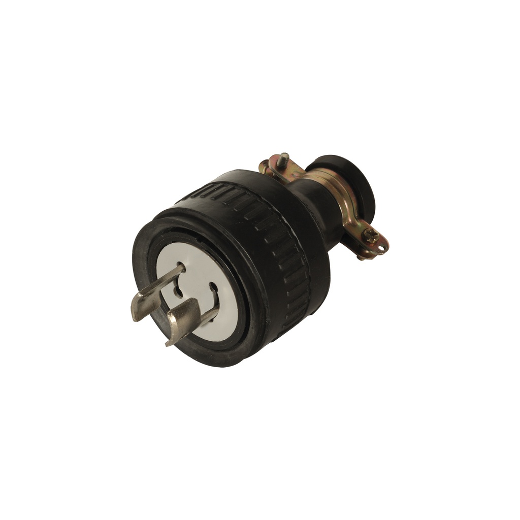 CLAVIJA SEGURIDAD MEDIA VUELTA 2P 20A 250V HULE