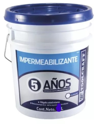 IMPERMEABILIZANTE ACRILICO 5AÑOS TERRACOTA 19 LTS