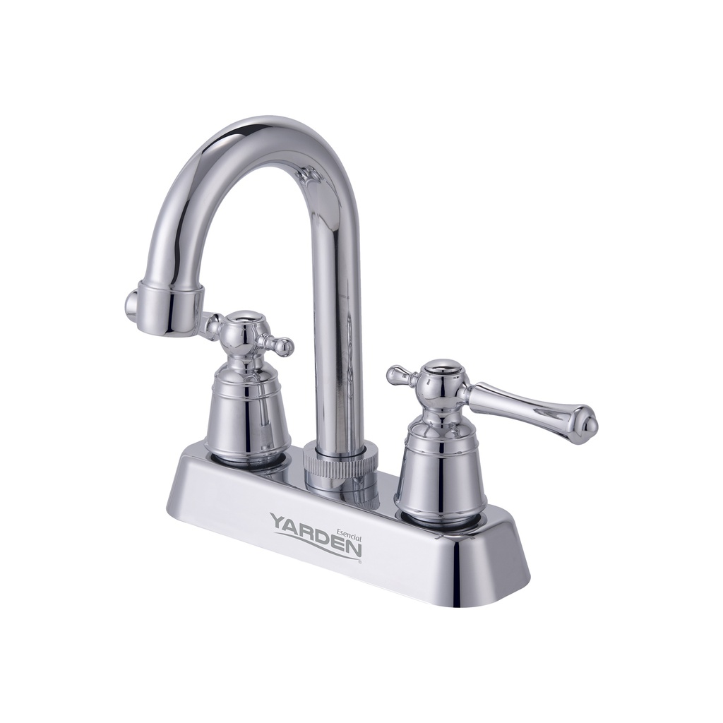 MEZCLADORA ABS LAVABO 4" CUELLO BAR MANERAL PALANCA         