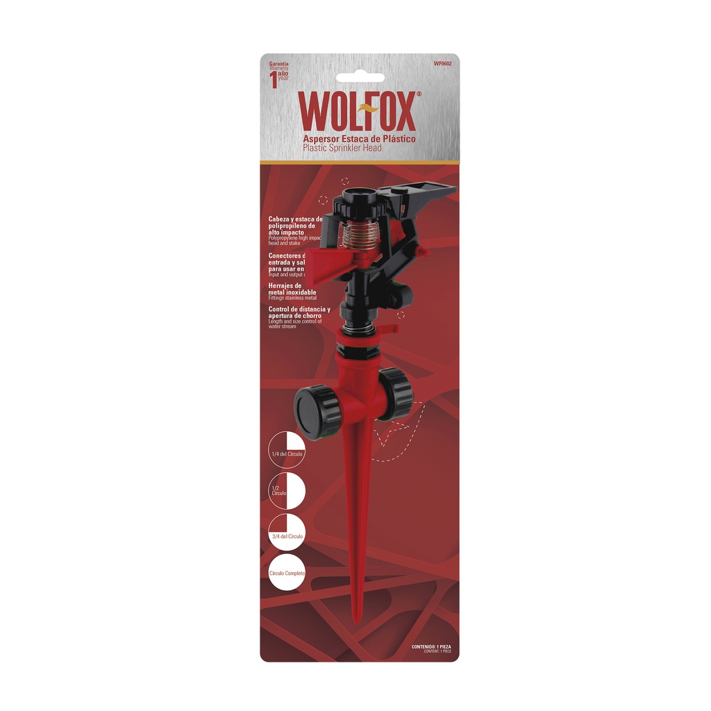 ASPERSOR PARA RIEGO CON ESTACADE PLASTICO