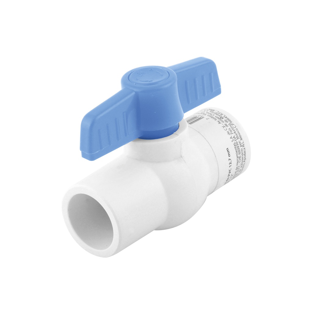 VALVULA ESFERA PVC CEMENTAR 1//2"