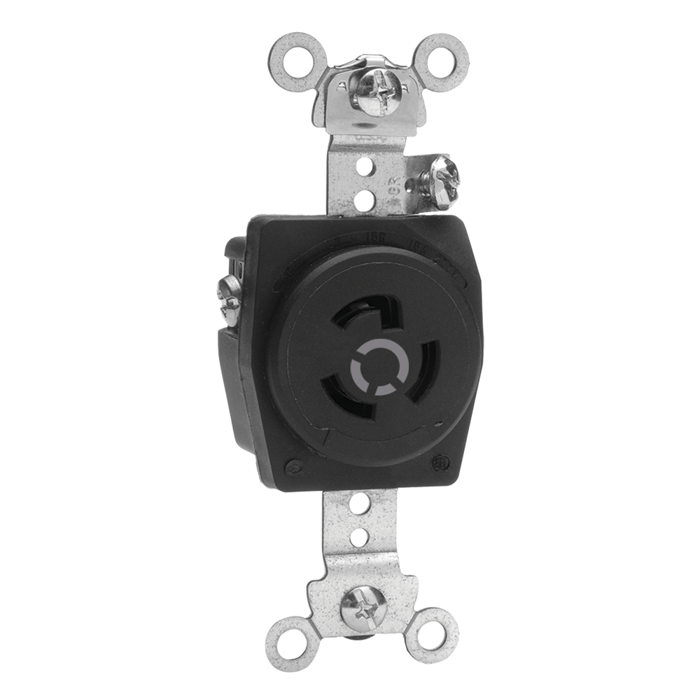 RECEPTACULO MEDIA VUELTA 2 POLOS 3 HILOS