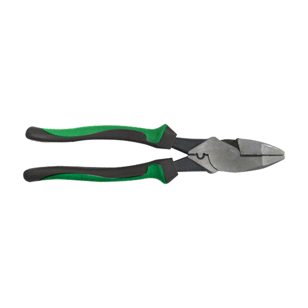 PINZA DE CORTE LATERAL CON PONCHA CONECTORES Y JALA CABLES 9" (229 mm)