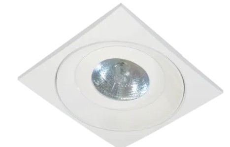 CARCASA CUADRADA DE EMPOTRAR FIJO MR16 BLANCO