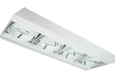 CARCASA DE SUSPENDER 2 LAMPARAS AR111 BLANCO