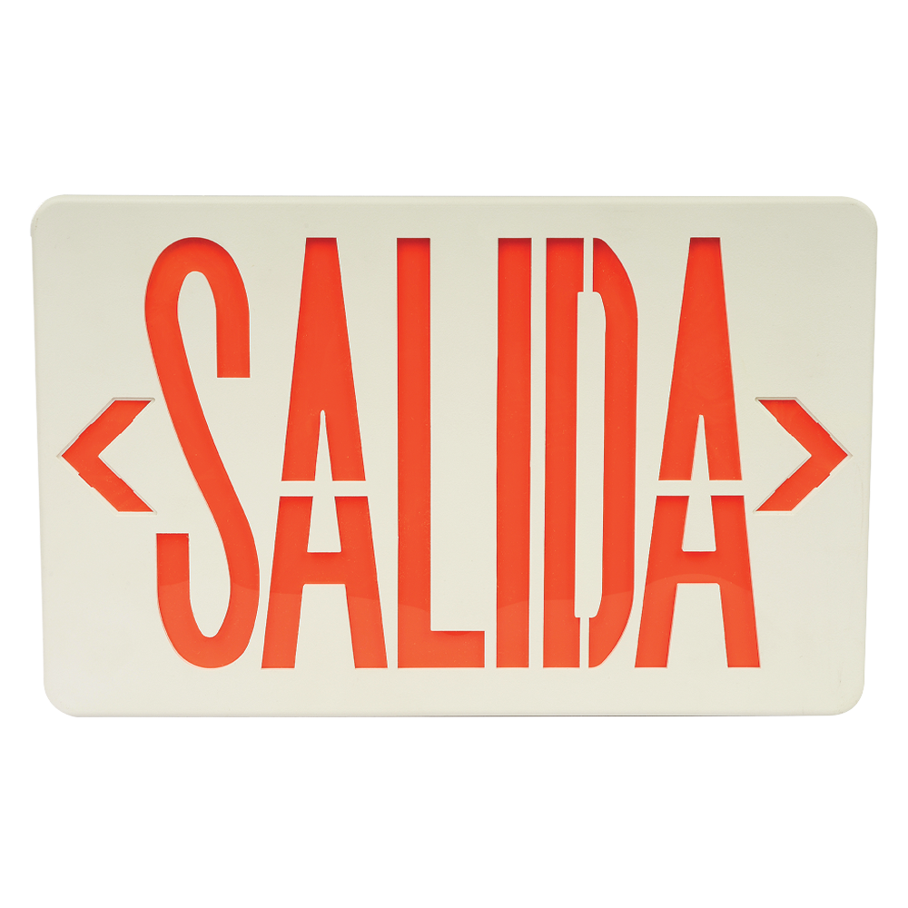 LAMPARA DE SEÑALIZACION "SALIDA" COLOR ROJO 127 V~ 60 Hz