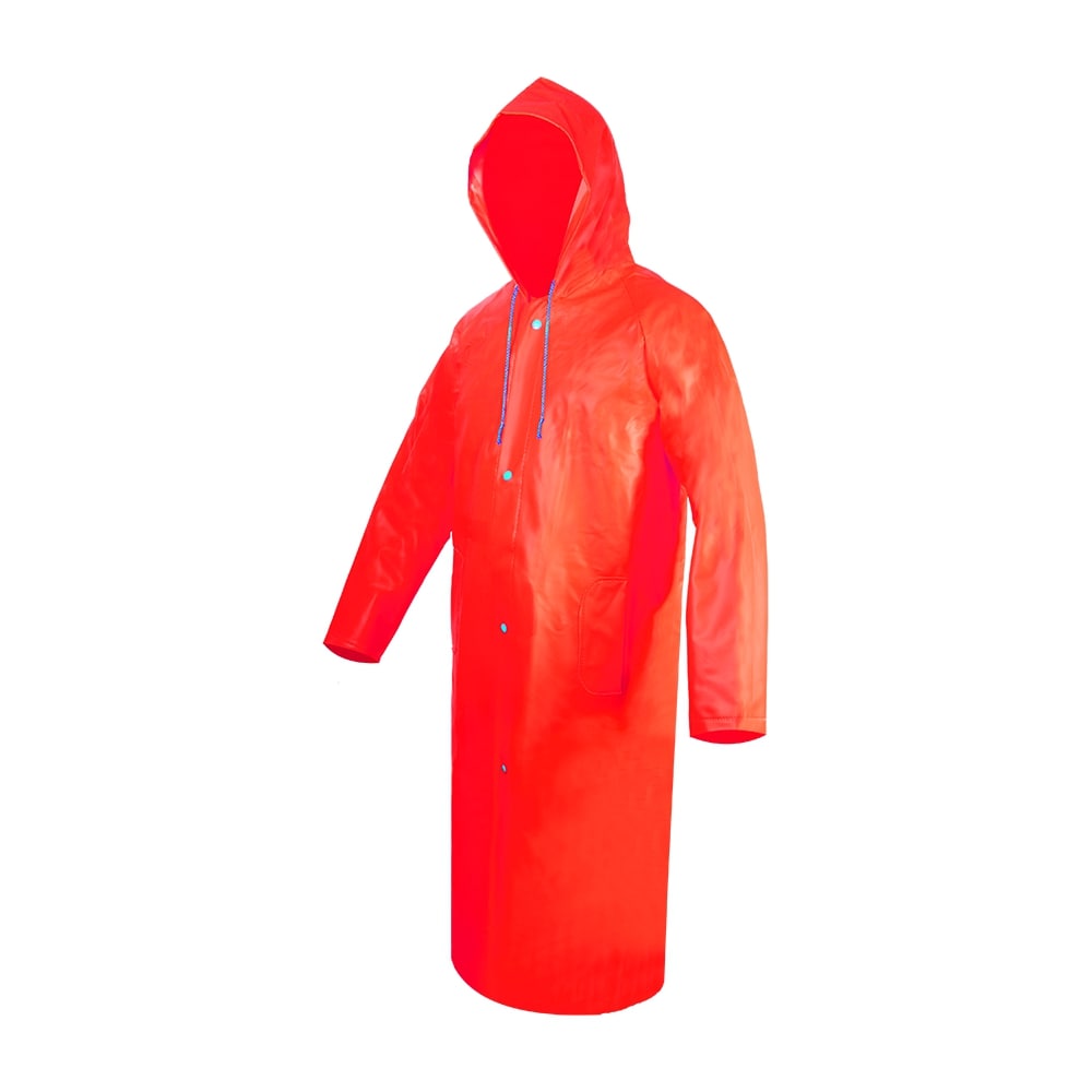 GABARDINA IMPERMEABLE LARGA ECOFRIENDLY HIGH VISIBILITY ANARANJADA TALLA XG.