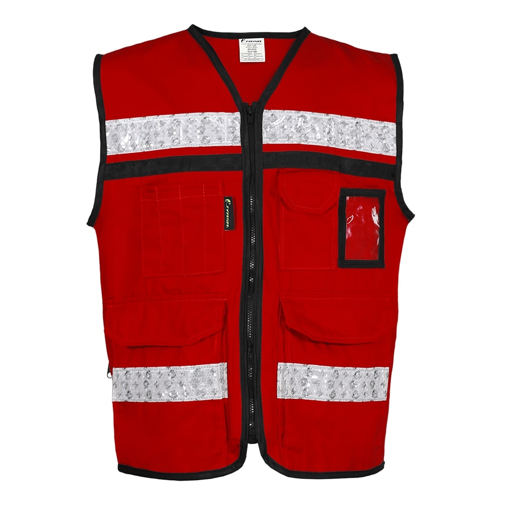 CHALECO ROJO CERRADO  TIPO RESCATISTA DE ALGODON  TALLA MD
