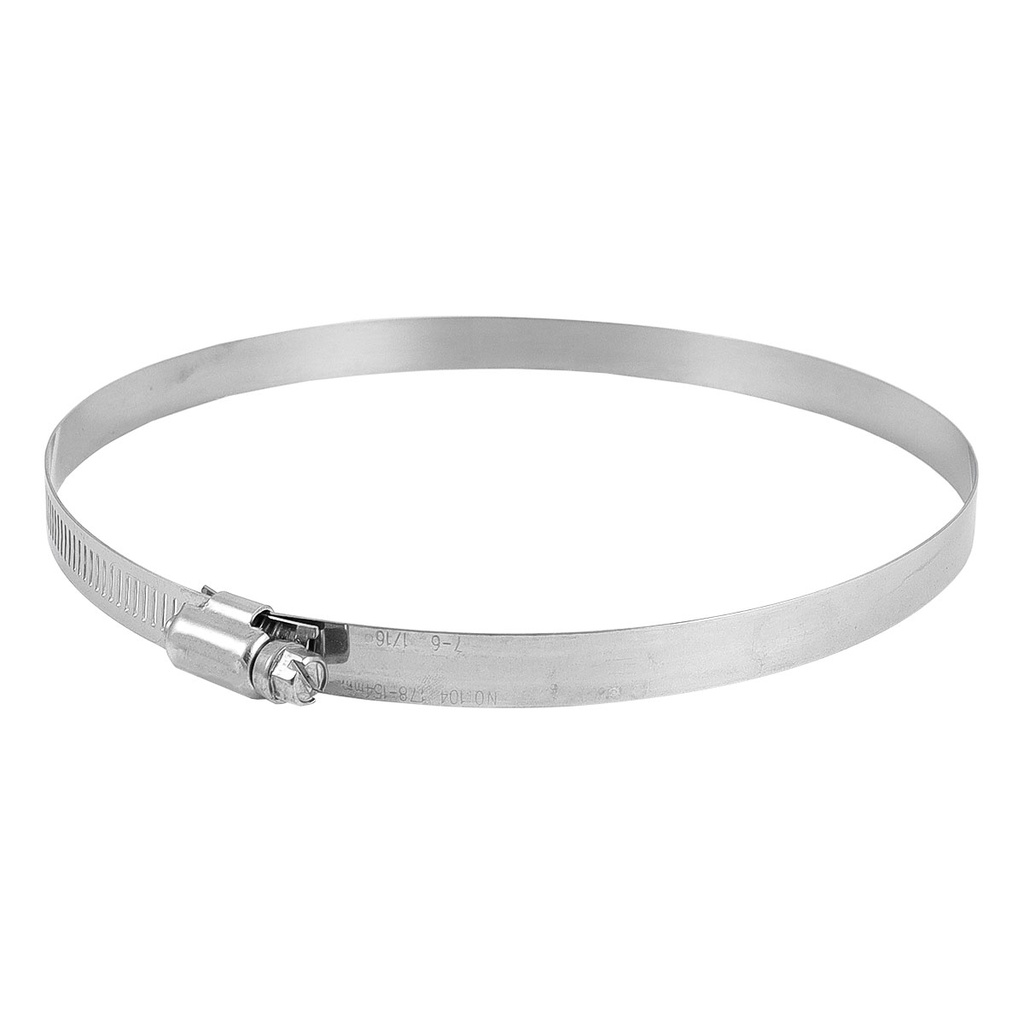ABRAZADERA SINFÍN D/ACERO INOXIDABLE #104 156-178MM X 13MM (Precio x pieza - Empaque c/10 pzas)