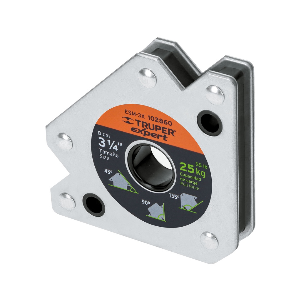 Escuadra magnetica 3' para soldar, capacidad 25 kg, Expert